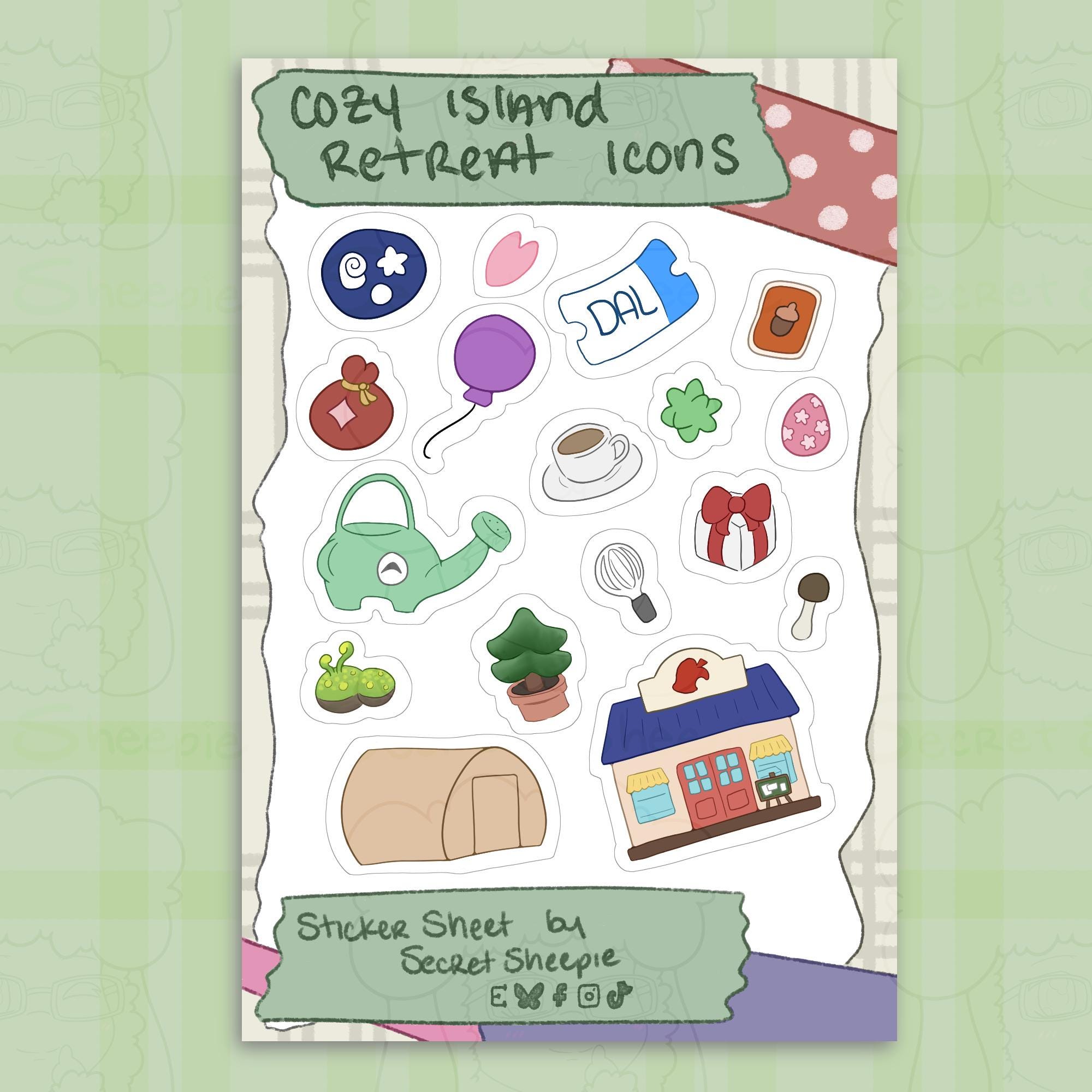 Cozy Island Retreat Sticker Sheet