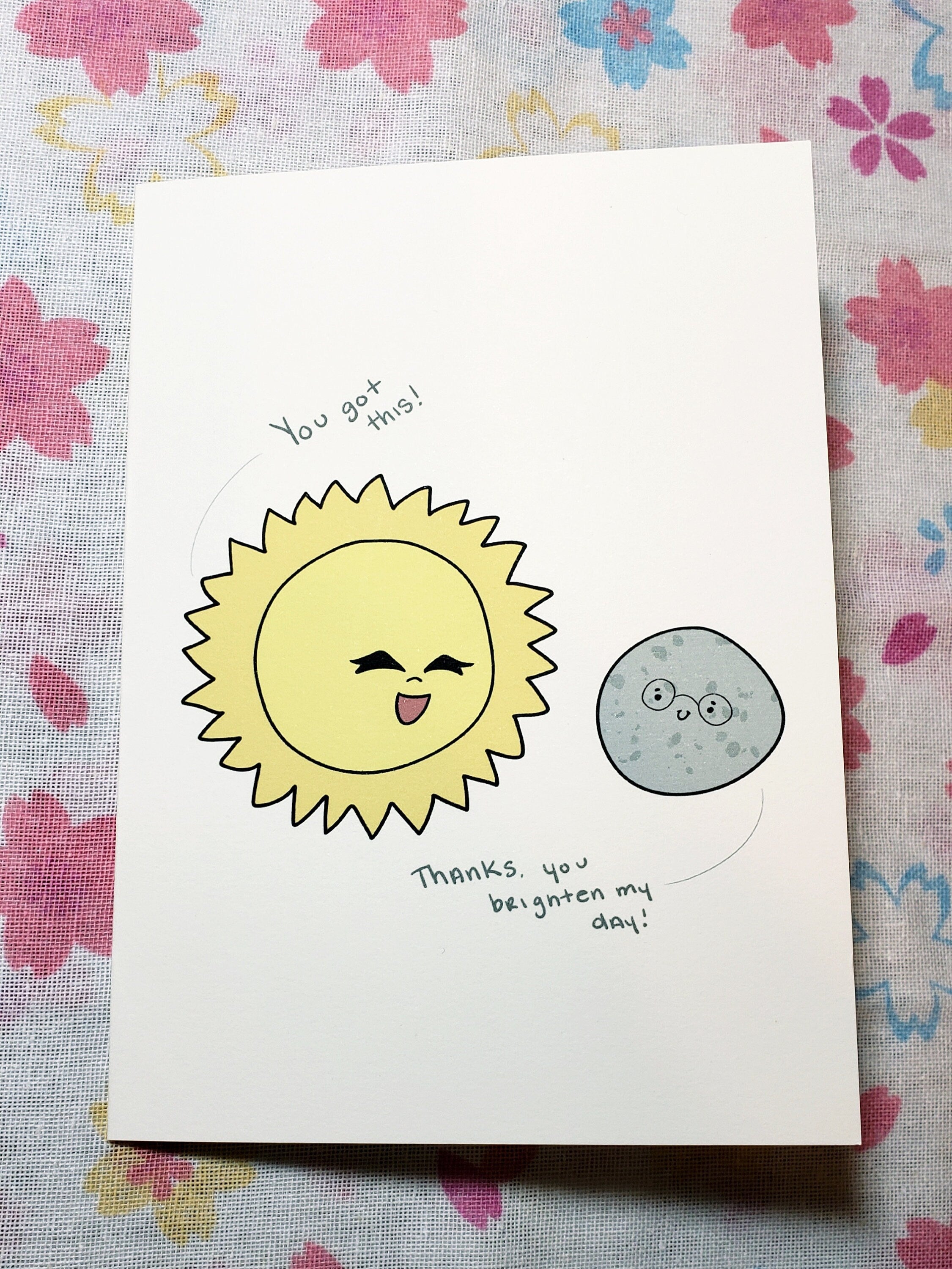 Sunny Smiles & Moonlit Magic Affirmation Greeting Card