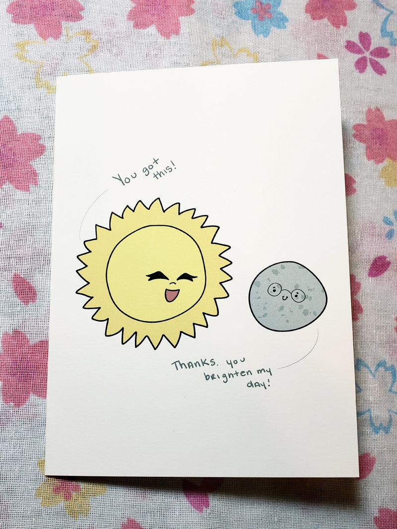 Sun & Moon Pun Blank Greeting card