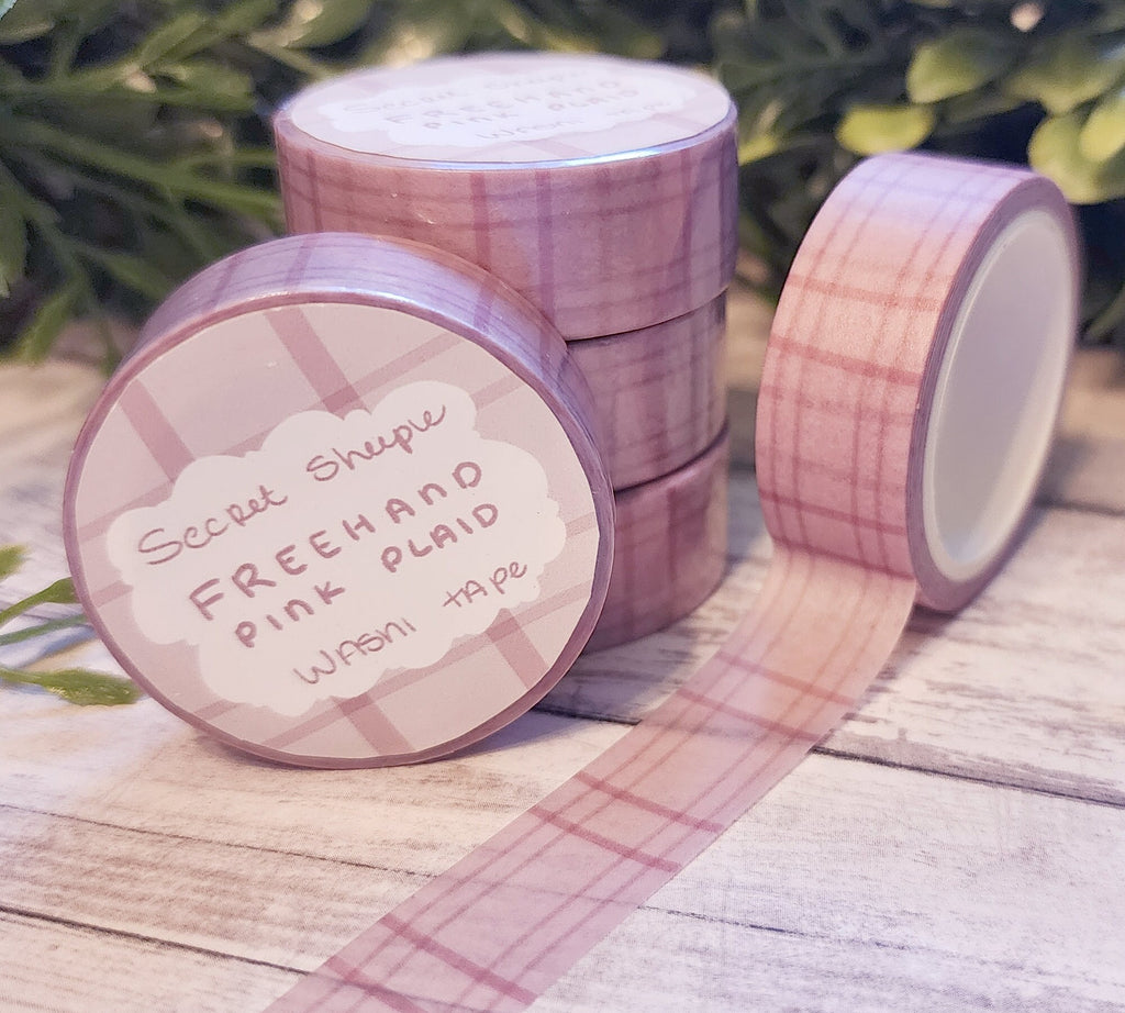 Cozy Pink Plaid Washi Tape