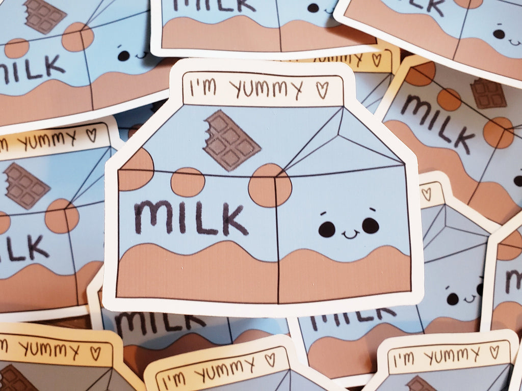 Kawaii Milk Carton Sticker Pack