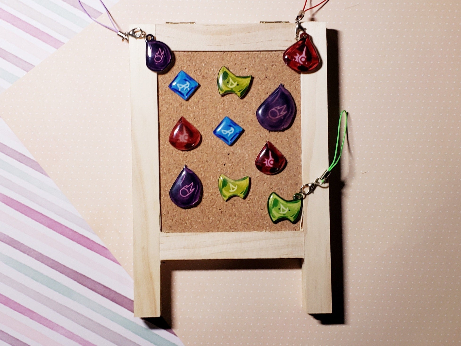 Kawaii DoM+DoW Job Stones — Handmade Pins Bundle