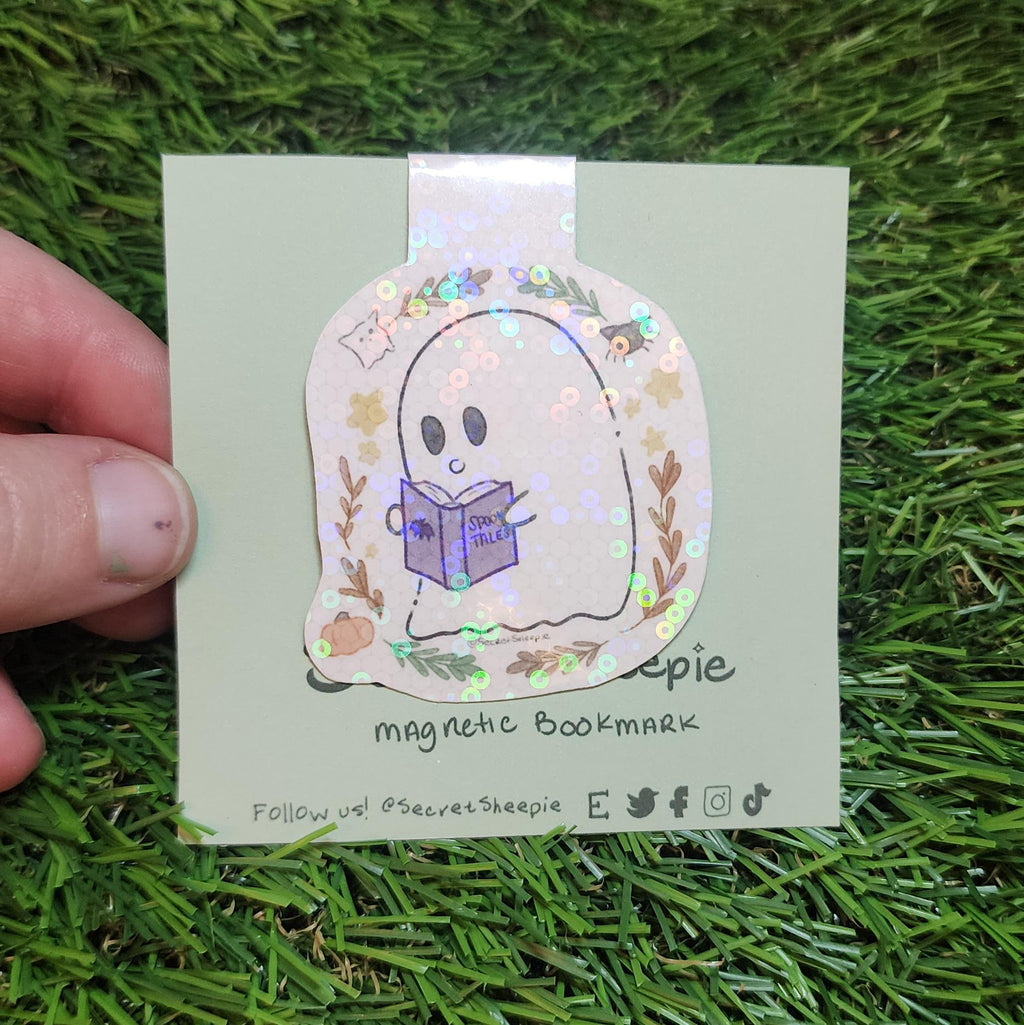 Ghostie Bookworm Magnetic Bookmark
