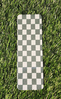 Cozy Green Checkered Bookmark