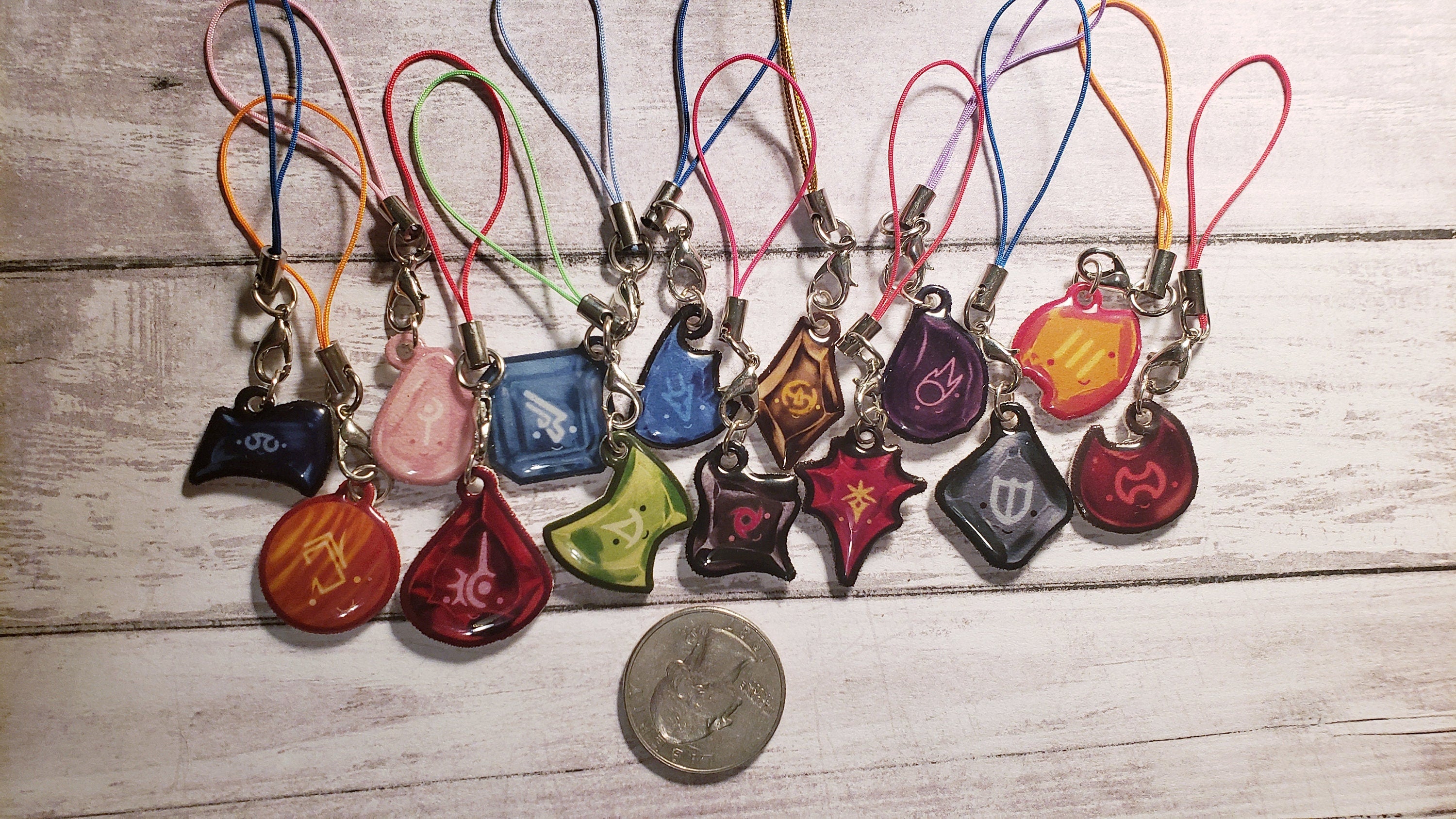 Kawaii DoM+DoW Job Stones — Handmade Pins Bundle