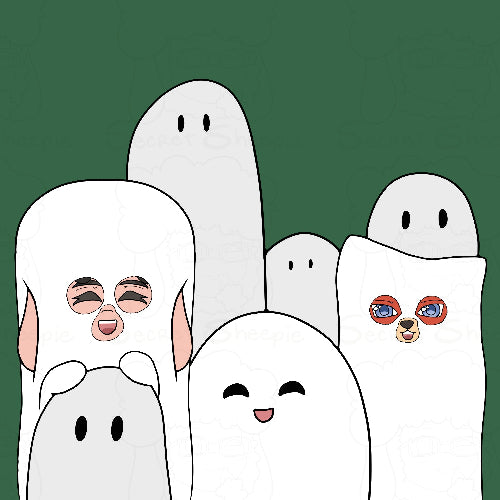 Ghostie Friends Mobile Wallpaper
