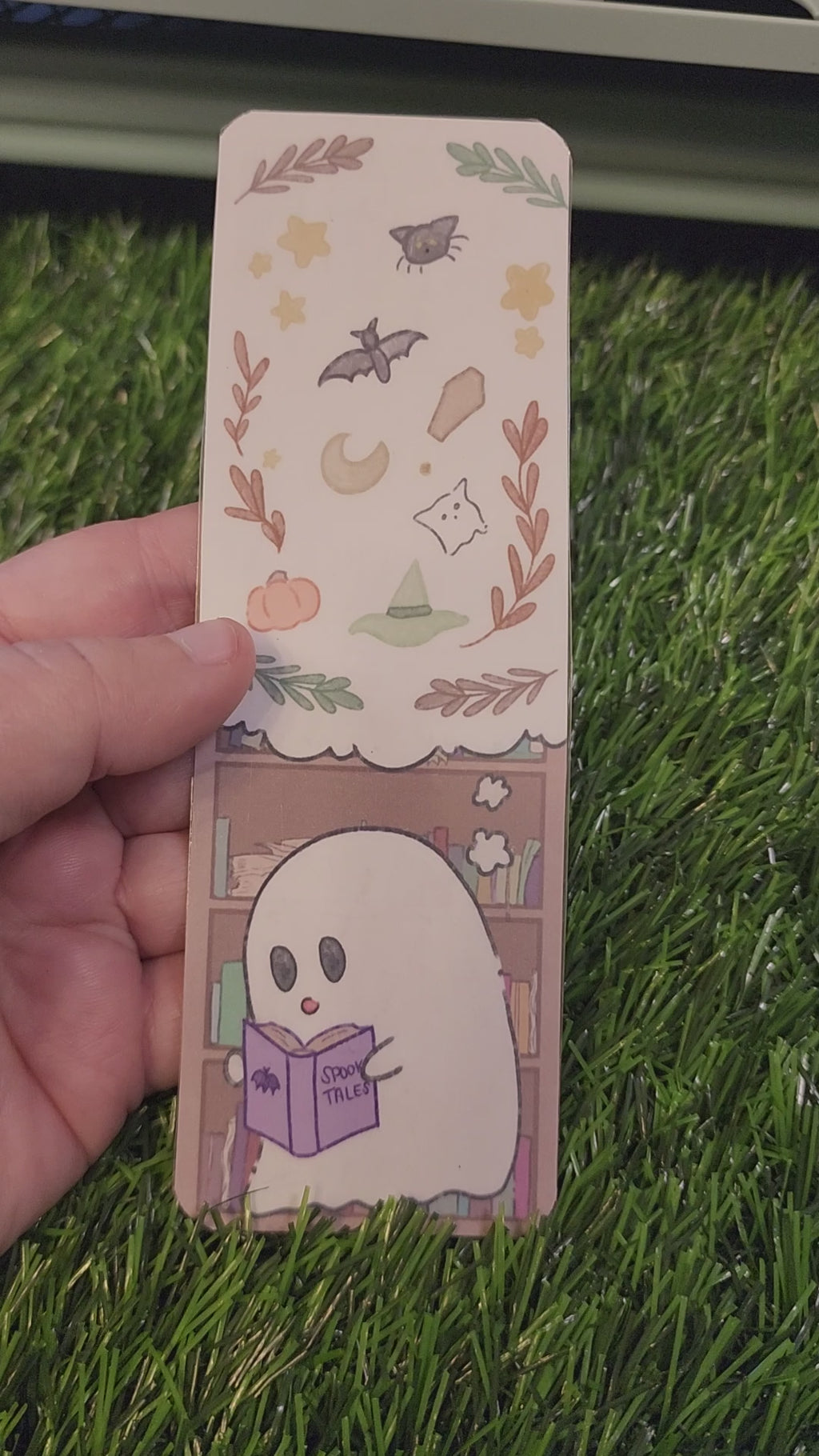 Ghostie Bookworm Bookmark