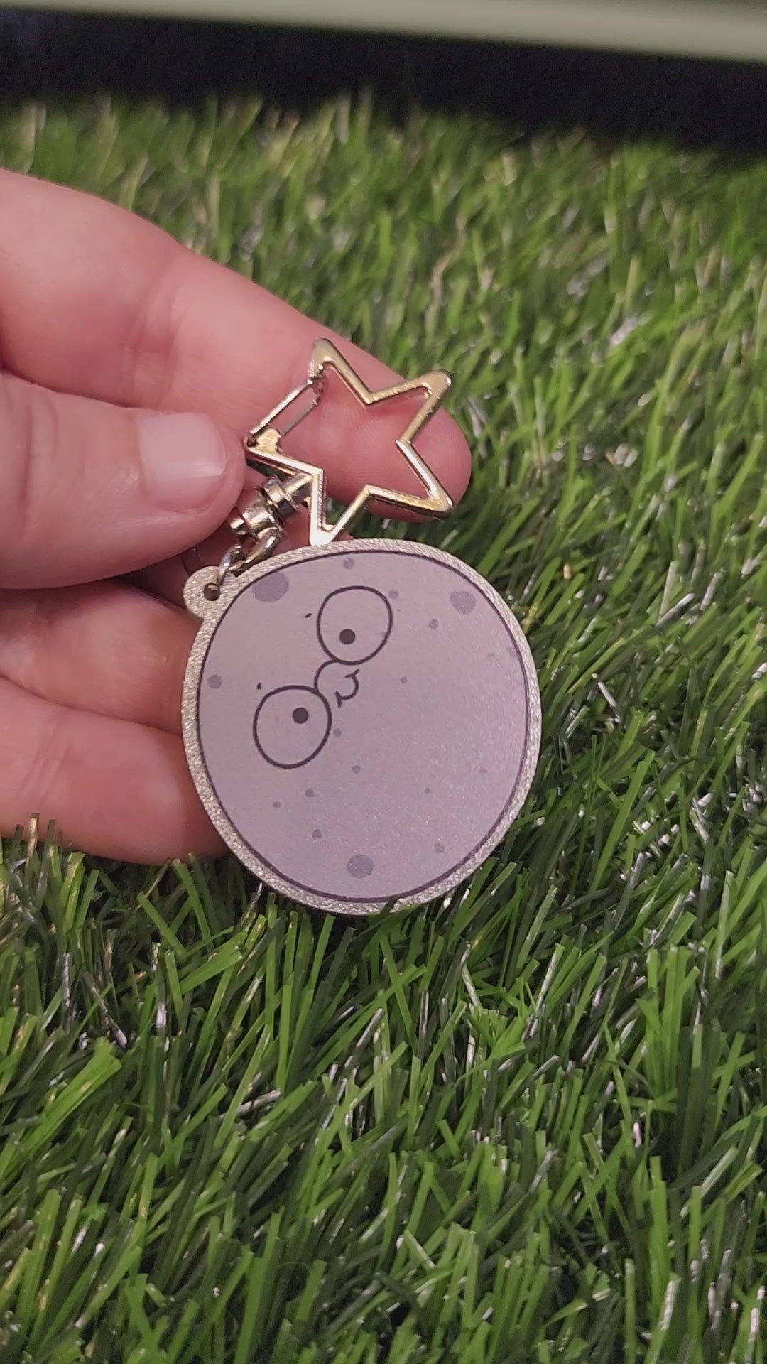 Kawaii Moon Acrylic Charm