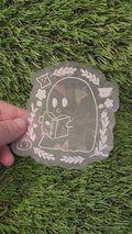 Ghost Bookworm Suncatcher